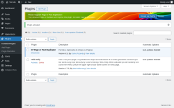Page screenshot: Plugins &lsaquo; Test site &mdash; WordPress