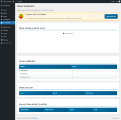 Page screenshot: Clone Stats