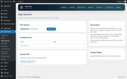 Page screenshot: PageForge &rarr; Data Sources