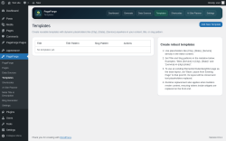 Page screenshot: PageForge &rarr; Templates