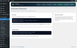 Page screenshot: PageForge &rarr; Shortcodes
