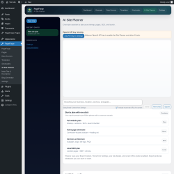 Page screenshot: PageForge &rarr; AI Site Planner