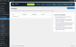 Page screenshot: PageForge &rarr; Templates