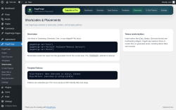 Page screenshot: PageForge &rarr; Shortcodes