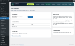 Page screenshot: PageForge &rarr; Data Sources