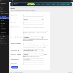 Page screenshot: PageForge &rarr; Settings