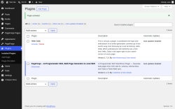 Page screenshot: Plugins &lsaquo; Test site &mdash; WordPress