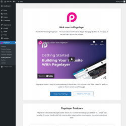 Page screenshot: Pagelayer &rarr; Getting Started