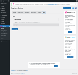 Page screenshot: Pagelayer &rarr; FAQ