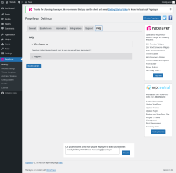 Page screenshot: Pagelayer &rarr; FAQ