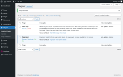 Page screenshot: Plugins &lsaquo; Test site &mdash; WordPress