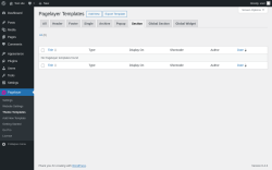 Page screenshot: Pagelayer &rarr; Theme Templates &rarr; Section