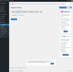 Page screenshot: Pagelayer → Enable Icons