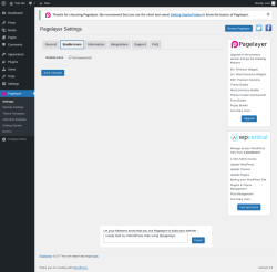 Page screenshot: Pagelayer → Enable Icons