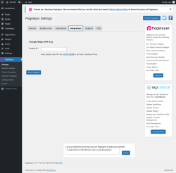 Page screenshot: Pagelayer → Integrations