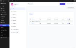 Page screenshot: Pagelayer &rarr; Theme Templates