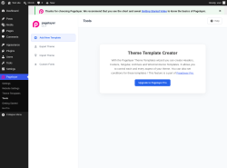 Page screenshot: Pagelayer &rarr; Tools