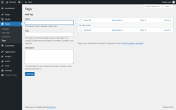 Page screenshot: Pages → Tags
