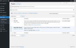 Page screenshot: Plugins &lsaquo; Test site &mdash; WordPress