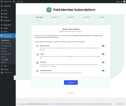 Page screenshot: Setup Wizard ‹ Test site — WordPress