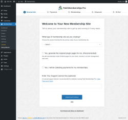 Page screenshot: Memberships → Setup Wizard