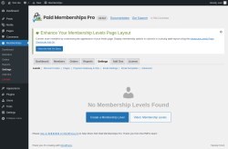 Page screenshot: Memberships → Settings