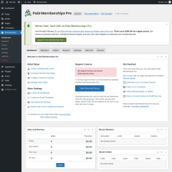 Page screenshot: Dashboard ‹ Test site — WordPress