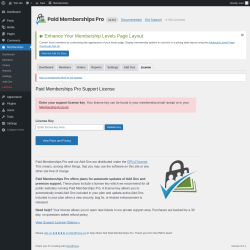 Page screenshot: Memberships → License