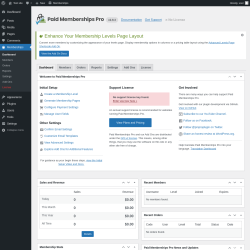 Page screenshot: Dashboard ‹ Test site — WordPress