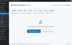 Page screenshot: Memberships → Settings