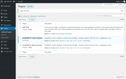 Page screenshot: Plugins ‹ Test site — WordPress