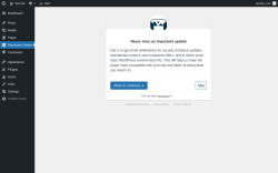 Page screenshot: ‹ Test site — WordPress