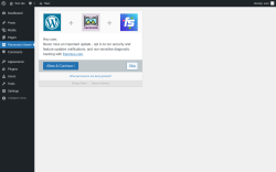 Page screenshot: ‹ Test site — WordPress