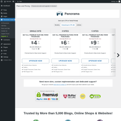 Page screenshot: Panorama Viewer → Upgrade  ➤