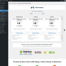 Page screenshot: Panorama Viewer → Upgrade  ➤