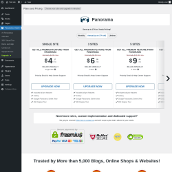 Page screenshot: Panorama Viewer → Upgrade  ➤