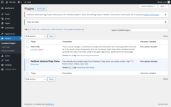 Page screenshot: Plugins ‹ Test site — WordPress