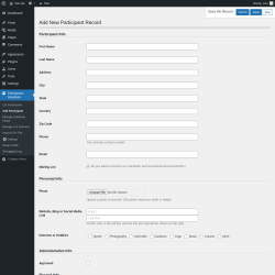 Page screenshot: Participants Database → Add Participant