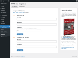 Page screenshot: Password Protect WordPress → Integrations → Configuration
