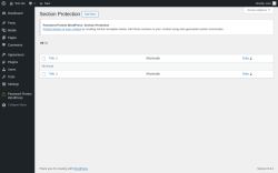 Page screenshot: Password Protect WordPress → Partial Protection → Section Protection