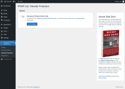 Page screenshot: Password Protect WordPress → Sitewide Protection