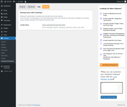 Page screenshot: Settings &rarr; Password Protected &rarr; 
								Help                            