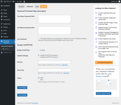 Page screenshot: Password Protected &rarr; 
								Advanced                            
