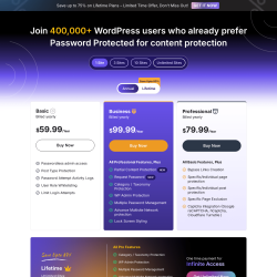 Page screenshot: Password Protected &rarr; ⭐ Get Pro Now