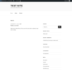 Page screenshot: Test site &ndash; Just another WordPress site