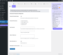 Page screenshot: Password Protected