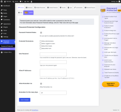 Page screenshot: Password Protected