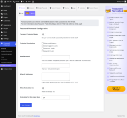 Page screenshot: Password Protected