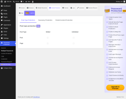 Page screenshot: Password Protected &rarr; Content Protection