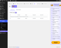 Page screenshot: Password Protected &rarr; Logs